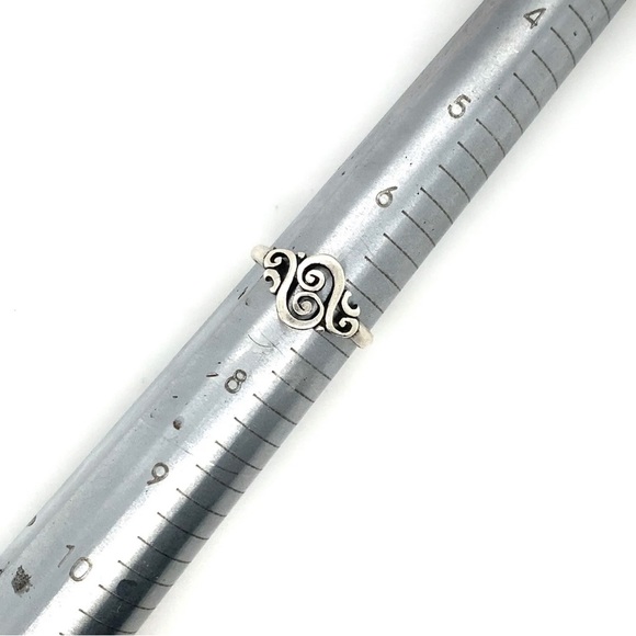 James Avery Sterling Silver Small Scroll Design Ring, size 7 - Picture 5 of 5